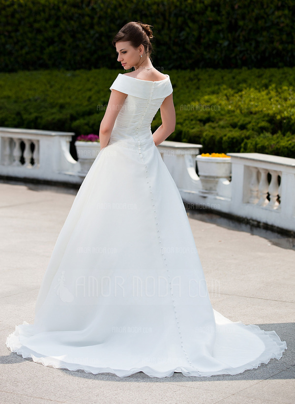 Gown Robe De MariÃ©e Forme Marquise Forme Marquise Épaule Dénudée
