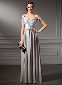 Robe de Bal de Promo Ligne-A/Princesse Col roulé Longeur au sol Mousseline Charmeuse Robe de Bal de Promo avec Ondulé (018004893) Robe de Bal de Promo Ligne-A/Princesse Col roulé Longeur au sol Mousseline Charmeuse Robe de Bal de Promo avec Ondulé (018004893)