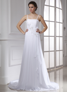 Robe de Mariée Ligne-A/Princesse Traine courte Mousseline Robe de Mariée avec Dentelle Perlé (002015471) Robe de Mariée Ligne-A/Princesse Traine courte Mousseline Robe de Mariée avec Dentelle Perlé (002015471)
