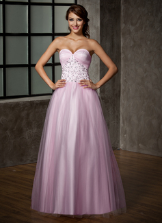 Robe de Bal de Promo Ligne-A/Princesse Cœur Longeur au sol Satin Tulle Robe de Bal de Promo avec Dentelle (018005099) Robe de Bal de Promo Ligne-A/Princesse Cœur Longeur au sol Satin Tulle Robe de Bal de Promo avec Dentelle (018005099)