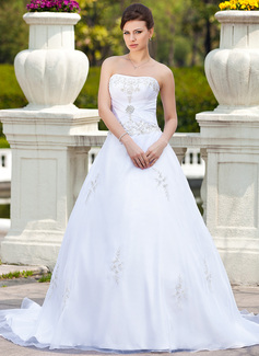 Robe de Mariée bal Cœur Traîne Chapelle Satin Tulle Robe de Mariée avec Broderie Perlé (002000299) Robe de Mariée bal Cœur Traîne Chapelle Satin Tulle Robe de Mariée avec Broderie Perlé (002000299)