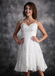Robe de Mariée Ligne-A/Princesse Cœur Mi-longues Organza Satin Robe de Mariée avec Ondulé Dentelle Perlé (002004479) Robe de Mariée Ligne-A/Princesse Cœur Mi-longues Organza Satin Robe de Mariée avec Ondulé Dentelle Perlé (002004479)