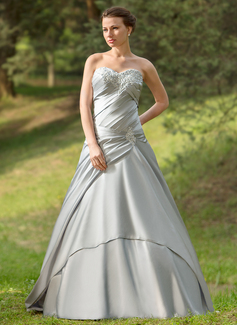 Robe de Mariée bal Cœur Traîne Watteau Satin Robe de Mariée avec Ondulé lacet (002024697) Robe de Mariée bal Cœur Traîne Watteau Satin Robe de Mariée avec Ondulé lacet (002024697)