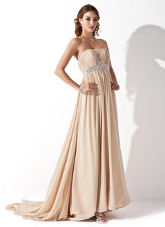 Robe de Mariée Empire Sans bretelles Traine courte Mousseline Robe de Mariée avec Ondulé Perlé (002000454) Robe de Mariée Empire Sans bretelles Traine courte Mousseline Robe de Mariée avec Ondulé Perlé (002000454)