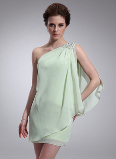 Cheap Homecoming Dresses Sheath One-Shoulder Short/Mini Chiffon Homecoming Dress With Ruffle Beading (022010347) Cheap Homecoming Dresses Sheath One-Shoulder Short/Mini Chiffon Homecoming Dress With Ruffle Beading (022010347)