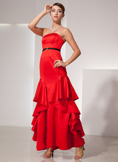 Avondjurken Nauwaansluitend Strapless Vloerlengte Satin Avondjurk met Sash Kraal (017014413) Avondjurken Nauwaansluitend Strapless Vloerlengte Satin Avondjurk met Sash Kraal (017014413)