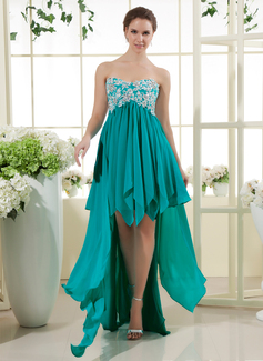 Robe de Bal de Promo Ligne-A/Princesse Cœur Assymetrique Mousseline Robe de Bal de Promo avec Dentelle Perles (018015451) Robe de Bal de Promo Ligne-A/Princesse Cœur Assymetrique Mousseline Robe de Bal de Promo avec Dentelle Perles (018015451)