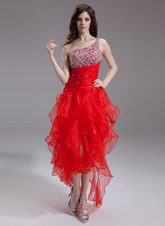 Robe de Bal de Promo Ligne-A/Princesse Une epaule Assymetrique Organza Robe de Bal de Promo avec Brodé Pailleté (018011238) Robe de Bal de Promo Ligne-A/Princesse Une epaule Assymetrique Organza Robe de Bal de Promo avec Brodé Pailleté (018011238)