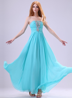 Avondjurken A-Lijn/Prinses Scallop Neck Vloerlengte Chiffon Organza Avondjurk met Roes Kraal (017014386) Avondjurken A-Lijn/Prinses Scallop Neck Vloerlengte Chiffon Organza Avondjurk met Roes Kraal (017014386)