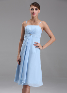 Cheap Bridesmaid Dresses Empire Tea-Length Chiffon Bridesmaid Dress With Ruffle Crystal Brooch (007001080) Cheap Bridesmaid Dresses Empire Tea-Length Chiffon Bridesmaid Dress With Ruffle Crystal Brooch (007001080)