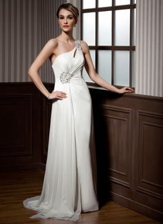 Robe de Bal de Promo Ligne-A/Princesse Une epaule Traine longue Mousseline Robe de Bal de Promo avec Ondulé Brodé Pailleté (018021080) Robe de Bal de Promo Ligne-A/Princesse Une epaule Traine longue Mousseline Robe de Bal de Promo avec Ondulé Brodé Pailleté (018021080)