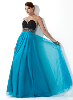 Robe de Bal de Promo Empire Cœur Longeur au sol Mousseline Tulle Robe de Bal de Promo avec Ondulé Brodé Pailleté (018004900) Robe de Bal de Promo Empire Cœur Longeur au sol Mousseline Tulle Robe de Bal de Promo avec Ondulé Brodé Pailleté (018004900)