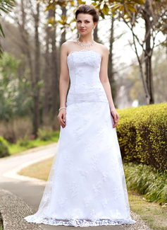 Robe de Mariée Ligne-A/Princesse Sans bretelles Traine longue Satin Tulle Robe de Mariée avec Ondulé dentelle (002000127) Robe de Mariée Ligne-A/Princesse Sans bretelles Traine longue Satin Tulle Robe de Mariée avec Ondulé dentelle (002000127)