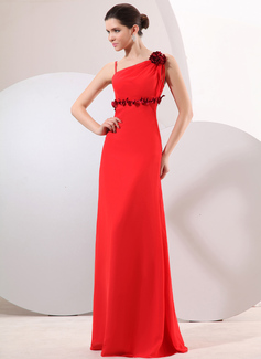 Avondjurken A-Lijn/Prinses Vloerlengte Chiffon Avondjurk met Bloem(En) (017014046) Avondjurken A-Lijn/Prinses Vloerlengte Chiffon Avondjurk met Bloem(En) (017014046)
