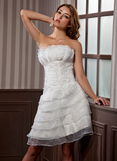 Robe de Mariée Ligne-A/Princesse Col roulé Mi-longues Organza Satin Robe de Mariée avec Ondulé Dentelle (002012067) Robe de Mariée Ligne-A/Princesse Col roulé Mi-longues Organza Satin Robe de Mariée avec Ondulé Dentelle (002012067)