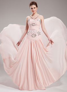 Avondjurken A-Lijn/Prinses Sweetheart Lange Sleep Chiffon Avondjurken met Roes Kraal Lovertjes (017019760) Avondjurken A-Lijn/Prinses Sweetheart Lange Sleep Chiffon Avondjurken met Roes Kraal Lovertjes (017019760)