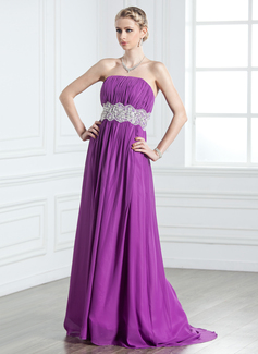 Robe de Bal de Promo Ligne-A/Princesse Sans bretelles Traine longue Mousseline Robe de Bal de Promo avec Ondulé Dentelle (018005239) Robe de Bal de Promo Ligne-A/Princesse Sans bretelles Traine longue Mousseline Robe de Bal de Promo avec Ondulé Dentelle (018005239)