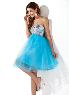 16års Bursdag Imperium Sweetheart Knelengde Tulle Palliet-belagt Ballkjole med Beading (022020908) 16års Bursdag Imperium Sweetheart Knelengde Tulle Palliet-belagt Ballkjole med Beading (022020908)