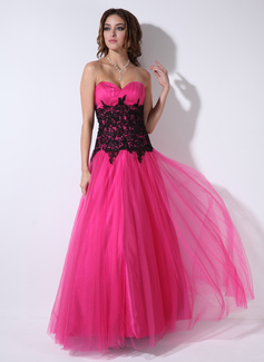 Robe de Bal de Promo Ligne-A/Princesse Cœur Longeur au sol Tulle Robe de Bal de Promo avec Ondulé Dentelle (018004822) Robe de Bal de Promo Ligne-A/Princesse Cœur Longeur au sol Tulle Robe de Bal de Promo avec Ondulé Dentelle (018004822)