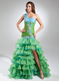 Robe de Bal de Promo Sirene Une epaule Longeur au sol Organza Satin Robe de Bal de Promo avec Brodé Appliques (018015533) Robe de Bal de Promo Sirene Une epaule Longeur au sol Organza Satin Robe de Bal de Promo avec Brodé Appliques (018015533)