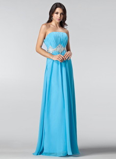 Robe de Bal de Promo Ligne-A/Princesse Sans bretelles Longeur au sol Mousseline Robe de Bal de Promo avec Ondulé Brodé (018005216) Robe de Bal de Promo Ligne-A/Princesse Sans bretelles Longeur au sol Mousseline Robe de Bal de Promo avec Ondulé Brodé (018005216)