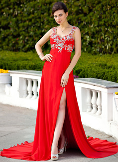 Avondjurken Keizer Sweetheart Lange Sleep Chiffon Avondjurk met Beading Appliques (008024579) Avondjurken Keizer Sweetheart Lange Sleep Chiffon Avondjurk met Beading Appliques (008024579)
