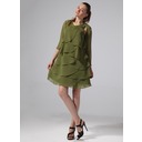 A-Lijn/Prinses Halter Knielengte Chiffon Gossip Girl Stijl Jurk met Kraal (024005127)