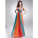 Empire Halter Floor-Length Chiffon Holiday Dress With Ruffle (020015836) Empire Halter Floor-Length Chiffon Holiday Dress With Ruffle (020015836)