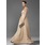 Ligne-A/Princesse Col rond Longeur au sol Mousseline Robe de Bal de Promo avec Ondulé Brodé (018005069)