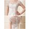 Ligne-A/Princesse Encolure carrée Longeur au sol Satin Tulle Robe de Mariée avec Broderie Ondulé Perlé Sequins (002012175)