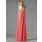 Keizer Strapless Vloerlengte Chiffon Vakantie Jurk met Roes Kant Kraal (020003264)