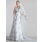 Ligne-A/Princesse Col V Traine courte Satin Dentelle Robe de Mariée avec Echarpes Perlé Sequins (002004151)