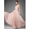 Ligne-A/Princesse Col V Longeur au sol Mousseline Robe de Bal de Promo avec Ondulé (018005068)