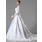 bal Col V Traîne Cathedral Satin Robe de Mariée avec Ondulé Dentelle (002004745)