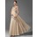Ligne-A/Princesse Col rond Longeur au sol Mousseline Robe de Bal de Promo avec Ondulé Brodé (018005069)