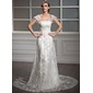 Coupe droite Encolure carrée Traine courte Satin lacet Robe de Mariée avec Ondulé Perlé Sequins (002004755) Coupe droite Encolure carrée Traine courte Satin lacet Robe de Mariée avec Ondulé Perlé Sequins (002004755)