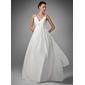 Ligne-A/Princesse Col V Longeur au sol Mousseline Robe de Mariée avec Ondulé Perlé (002005176) Ligne-A/Princesse Col V Longeur au sol Mousseline Robe de Mariée avec Ondulé Perlé (002005176)