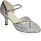 Imitatieleer Stof Hakken Pumps Modern Ballroom Dansschoenen met Enkelriempje Beading (053021409)