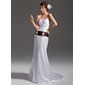 Coupe droite Sans bretelles Traine courte Tulle Charmeuse Robe de Mariée avec Ondulé Echarpes Perlé (002011502) Coupe droite Sans bretelles Traine courte Tulle Charmeuse Robe de Mariée avec Ondulé Echarpes Perlé (002011502)