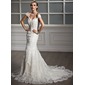 Sirene Hors épaule Traine courte Satin Tulle Robe de Mariée avec Dentelle Perlé (002011499) Sirene Hors épaule Traine courte Satin Tulle Robe de Mariée avec Dentelle Perlé (002011499)