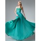 Keizer Sweetheart Vloerlengte Chiffon Vakantie Jurk met Roes Beading (020003246)