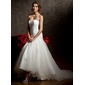 Sirene Cœur Assymetrique Satin Tulle Robe de Mariée avec Ondulé Perlé (002011429) Sirene Cœur Assymetrique Satin Tulle Robe de Mariée avec Ondulé Perlé (002011429)
