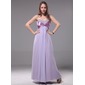 Keizer Sweetheart Vloerlengte Chiffon Satijnzijde Avondjurk met Roes Kraal (017012110)