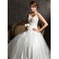 bal Col V Traine longue Satin Tulle Robe de Mariée avec Ondulé Dentelle Perlé Pailleté (002008170) bal Col V Traine longue Satin Tulle Robe de Mariée avec Ondulé Dentelle Perlé Pailleté (002008170)