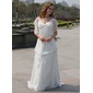 Empire Col V Traine longue mousseline de soie Robe de Mariée avec Ondulé Fleurs (002024596) Empire Col V Traine longue mousseline de soie Robe de Mariée avec Ondulé Fleurs (002024596)