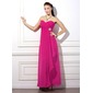 A-Line/Princess Sweetheart Floor-Length Chiffon Evening Dress With Ruffle Beading (017012862)