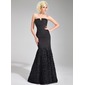 Zeemeermin V-nek Vloerlengte Chiffon Avondjurk met Roes Lace Kraal Bloem(En) (017019679)