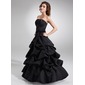 bal Sans bretelles Satin Robe de Quinceanera avec Ondulé (021020324)